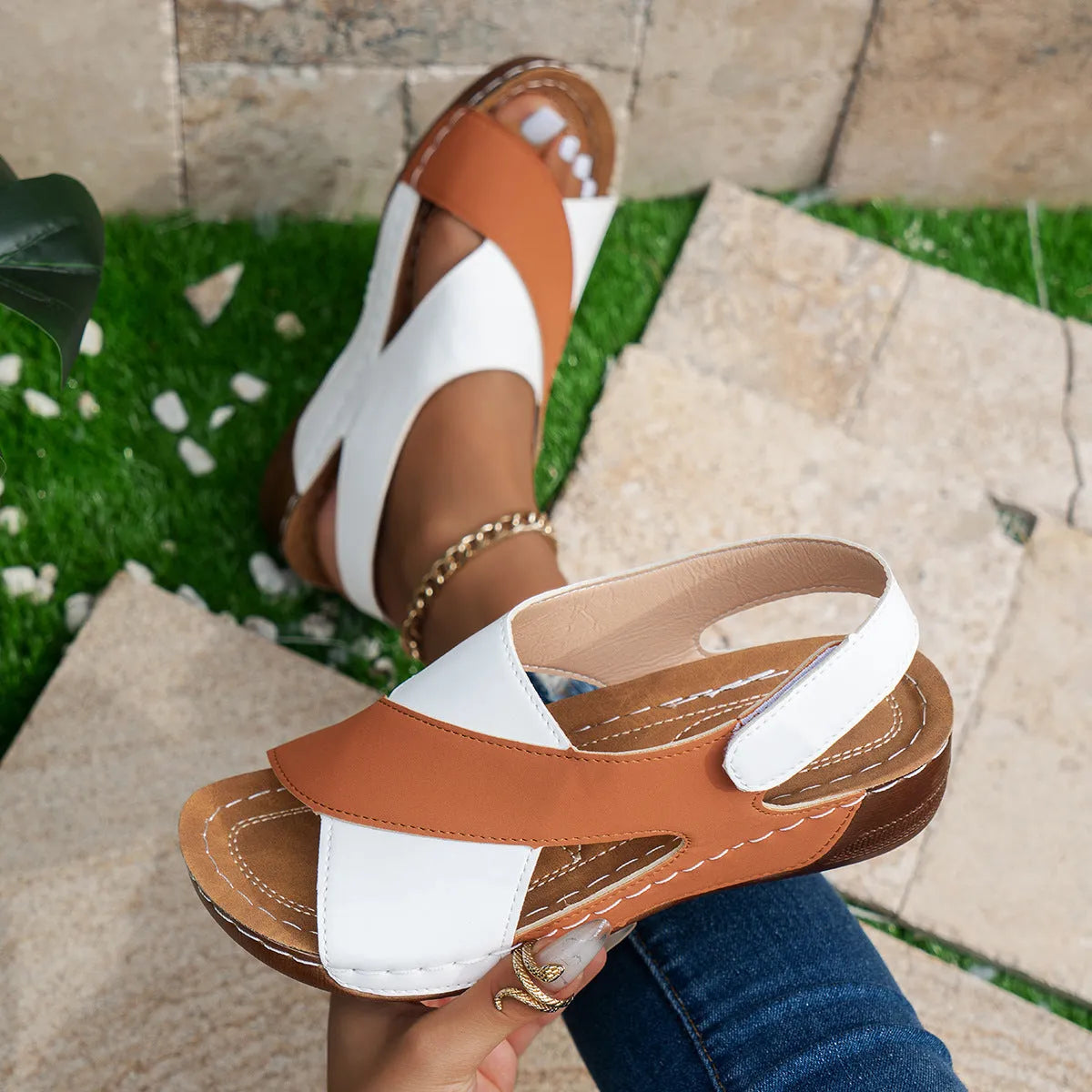 Sandales Orthopédiques Femme Confort Anti-Douleur