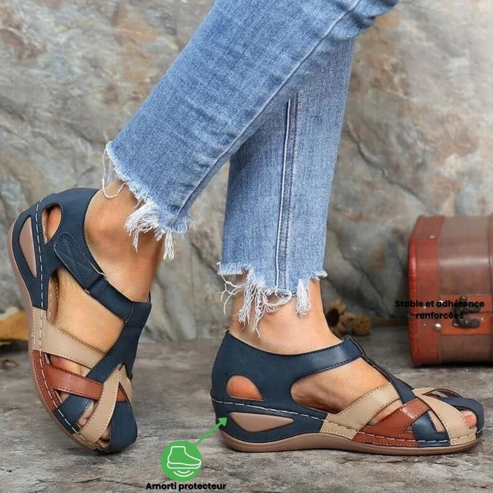 AURELIA™ – Sandales compensées femme confort orthopédique