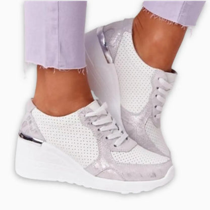 ELYORA™ – Basket femme compensée orthopédique | Élégance & confort quotidien