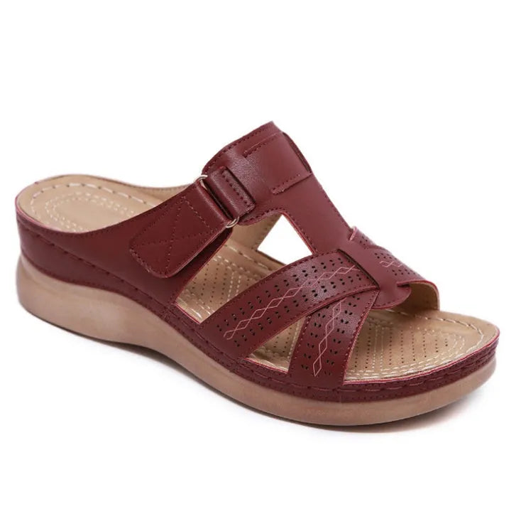 Sandales femme confort orthopédique ÉLORA™ – Maintien, stabilité & style élégant