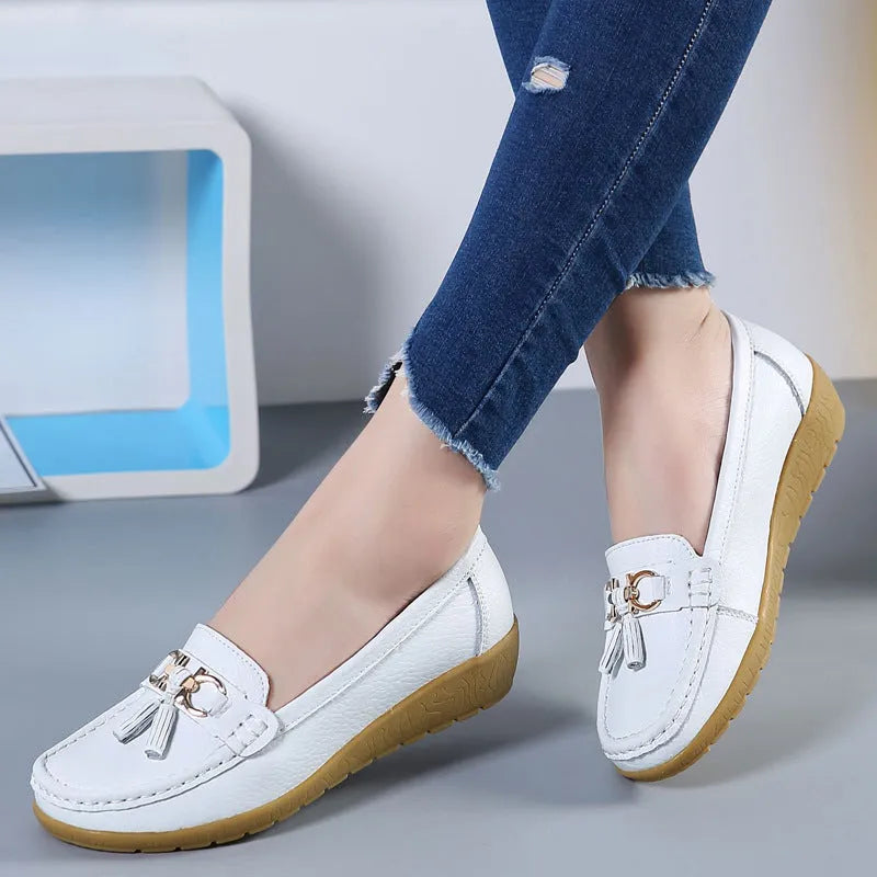 SERELA™ - mocassin femme cuir tres souple - Confort Absolu & Élégance Garantie